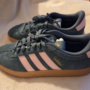 Adidas Women's Teal and Pink Sneakers